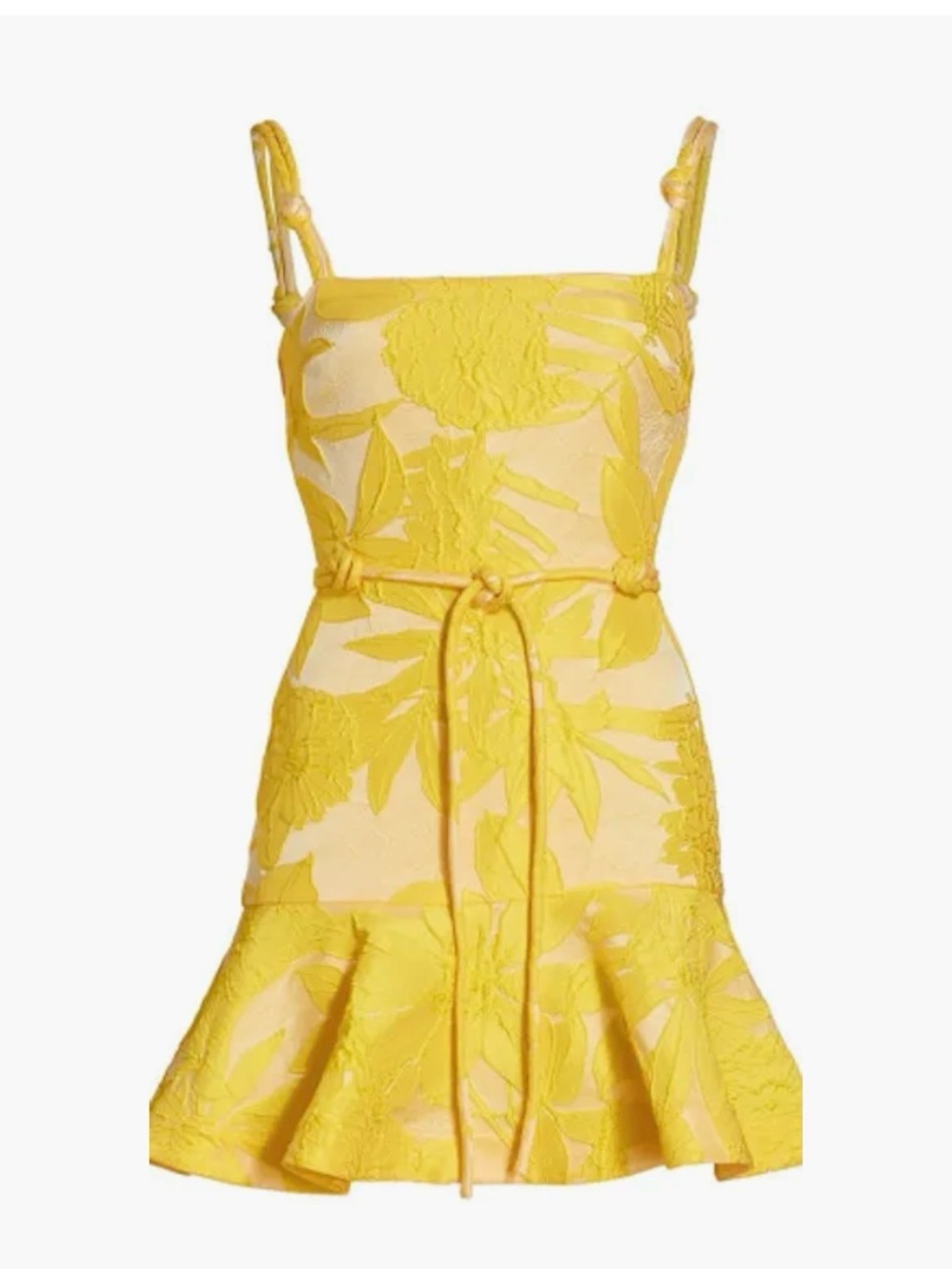 Alexis Alik Textured Floral Jacquard Mini Dress